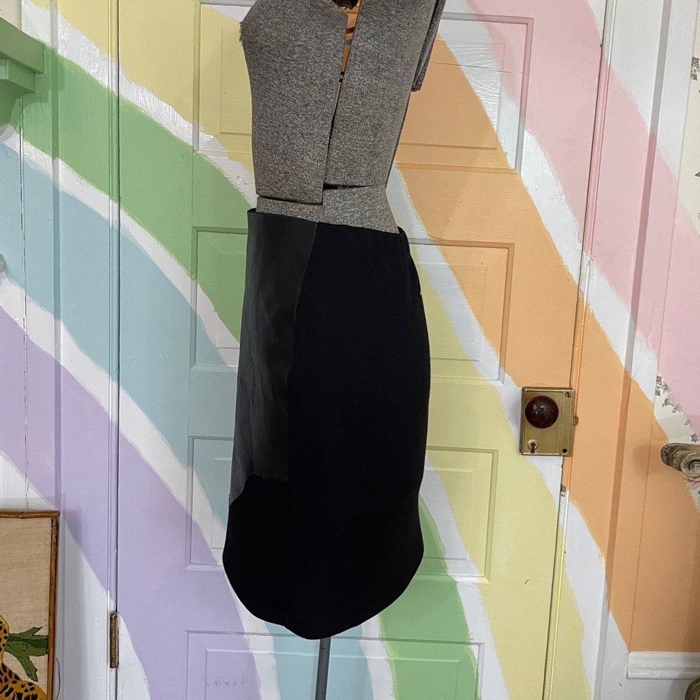 Maison Martin Margiela Line 1 Leather Deconstructed Pencil Skirt IT 38 US 2🧡🎀 - Picture 5 of 11